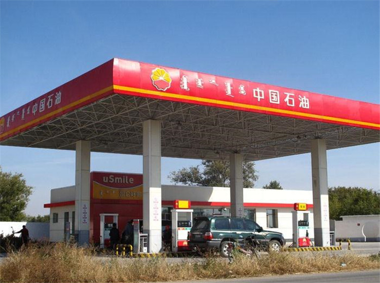 浙江加油站钢结构网架案例1